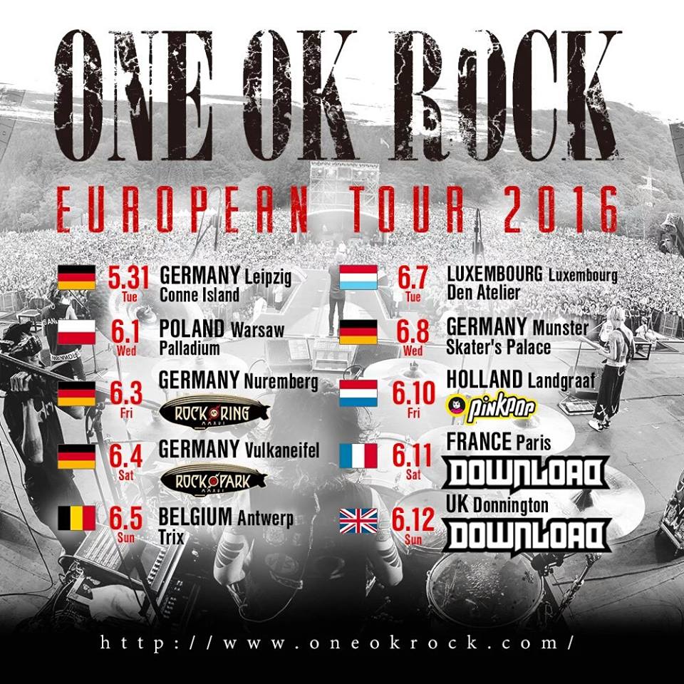 ONE OK ROCK European Tour 2016